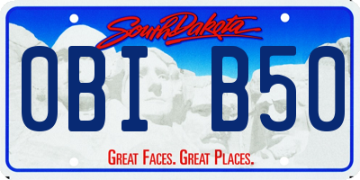 SD license plate 0BIB50