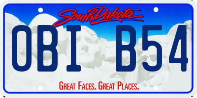 SD license plate 0BIB54