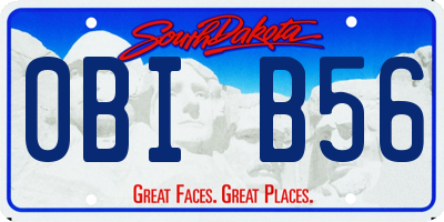 SD license plate 0BIB56