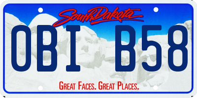 SD license plate 0BIB58