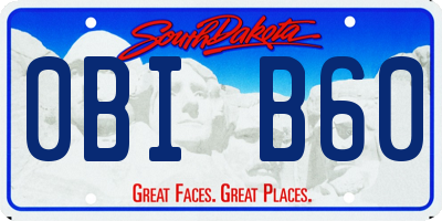 SD license plate 0BIB60