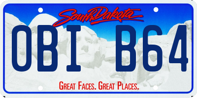 SD license plate 0BIB64