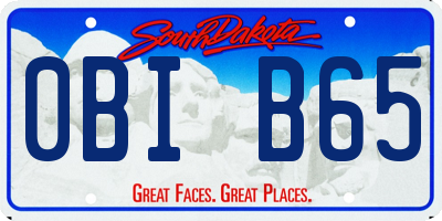 SD license plate 0BIB65
