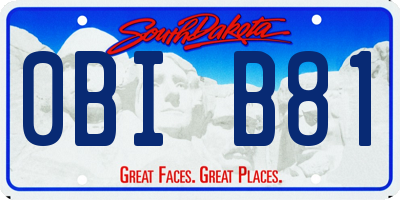SD license plate 0BIB81