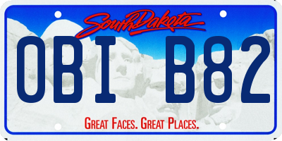 SD license plate 0BIB82