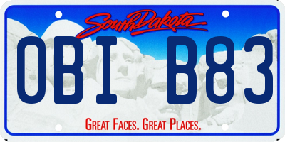 SD license plate 0BIB83