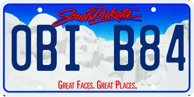 SD license plate 0BIB84