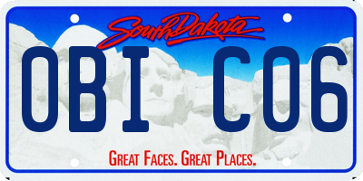SD license plate 0BIC06