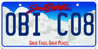 SD license plate 0BIC08