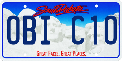 SD license plate 0BIC10