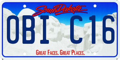 SD license plate 0BIC16