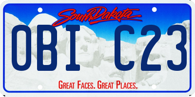 SD license plate 0BIC23