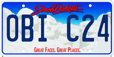SD license plate 0BIC24