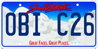 SD license plate 0BIC26