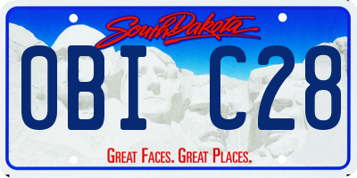 SD license plate 0BIC28