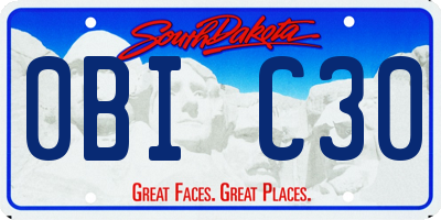 SD license plate 0BIC30