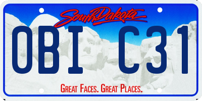 SD license plate 0BIC31