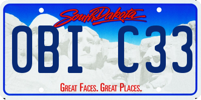 SD license plate 0BIC33