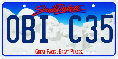 SD license plate 0BIC35
