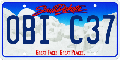 SD license plate 0BIC37