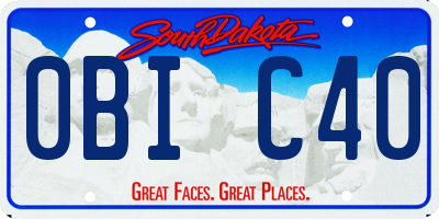 SD license plate 0BIC40