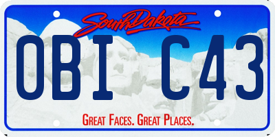 SD license plate 0BIC43