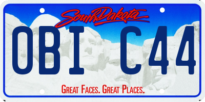SD license plate 0BIC44