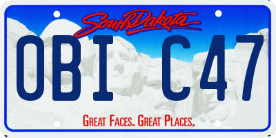 SD license plate 0BIC47