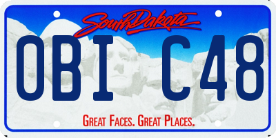SD license plate 0BIC48