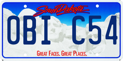 SD license plate 0BIC54