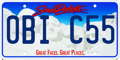 SD license plate 0BIC55
