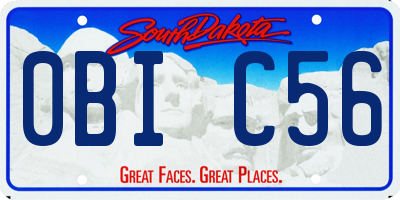 SD license plate 0BIC56