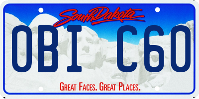 SD license plate 0BIC60