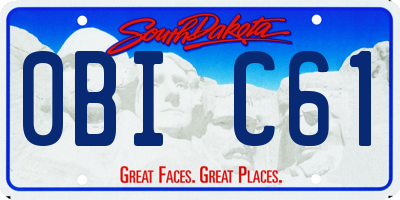 SD license plate 0BIC61