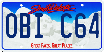 SD license plate 0BIC64