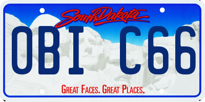 SD license plate 0BIC66