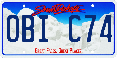 SD license plate 0BIC74