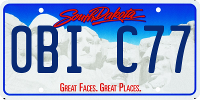 SD license plate 0BIC77