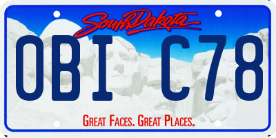 SD license plate 0BIC78