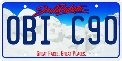 SD license plate 0BIC90