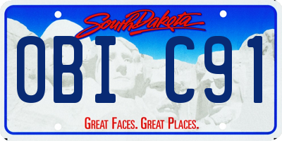 SD license plate 0BIC91