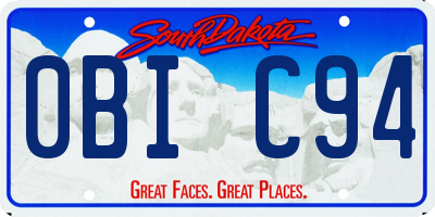 SD license plate 0BIC94