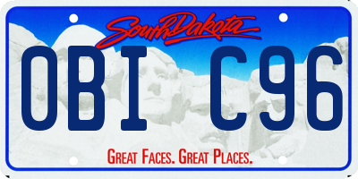 SD license plate 0BIC96
