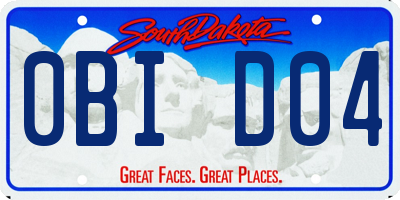 SD license plate 0BID04