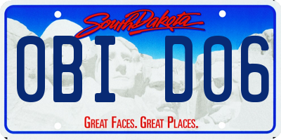 SD license plate 0BID06