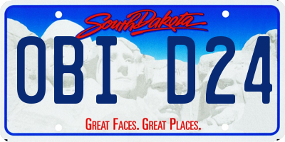 SD license plate 0BID24