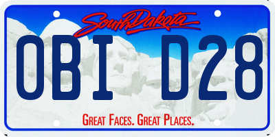 SD license plate 0BID28