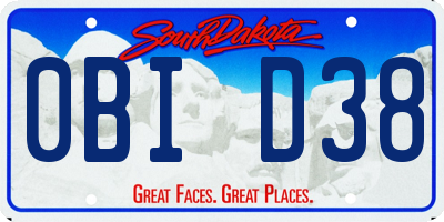 SD license plate 0BID38
