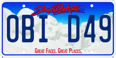 SD license plate 0BID49