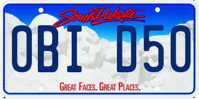 SD license plate 0BID50